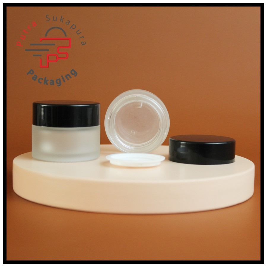 pot jara kaca 15gr frosted / pot cream 15gram kaca / pot kemasan kosmetik