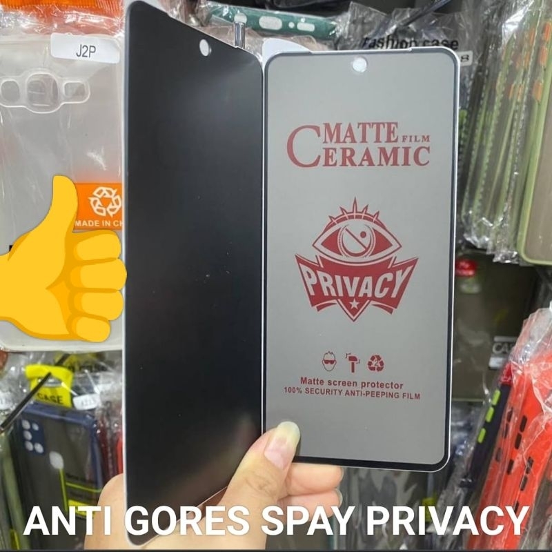 Anti Gores Spy Privacy Matte Anti Pecah Xiaomi Redmi 9/Redmi 9 Prim