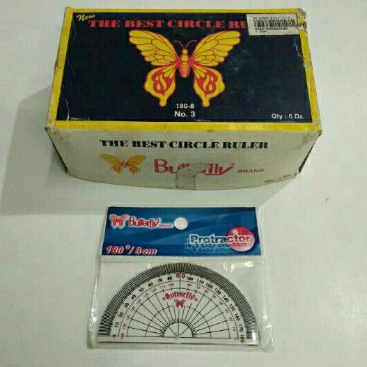 

Penggaris Busur Plastik Butterfly no.3