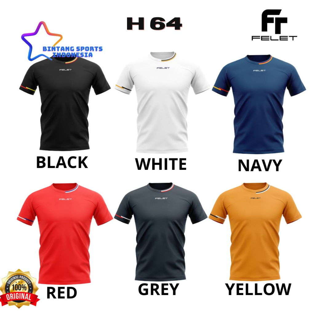 BAJU FELET BADMINTON BULUTANGKIS JERSEY FELET H64 H 64 ORIGINAL