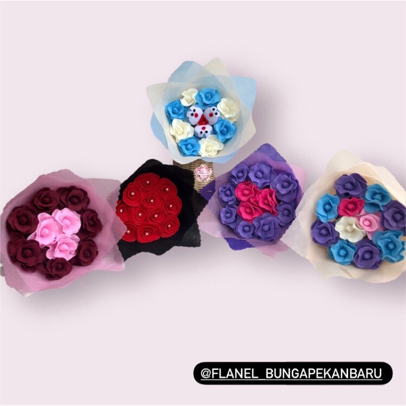 Buket Mawar Flanel | Buket Murah | Buket Flanel