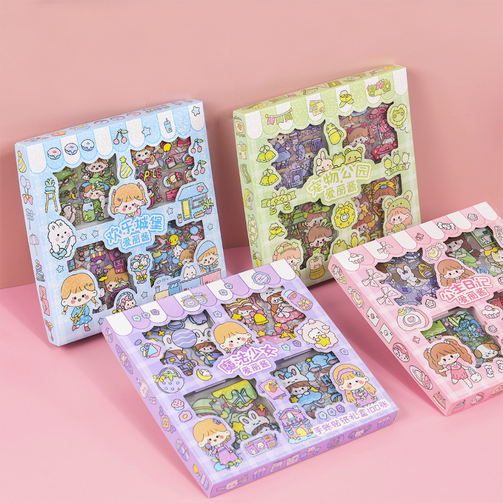 

Sticker Waterproof Sticker Allie Mix Warna Dapat Box Isi 100 Lembar Stiker DIY