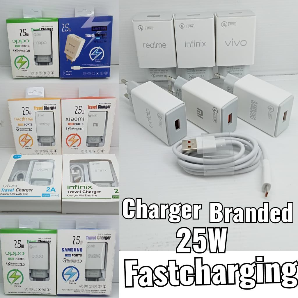 Travel Charger Branded 25W AK933 Fast Usb Micro