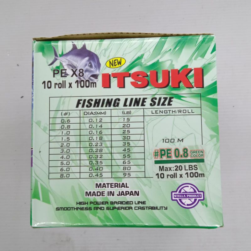 PE Stella Itsuki X8 100m Connecting Green