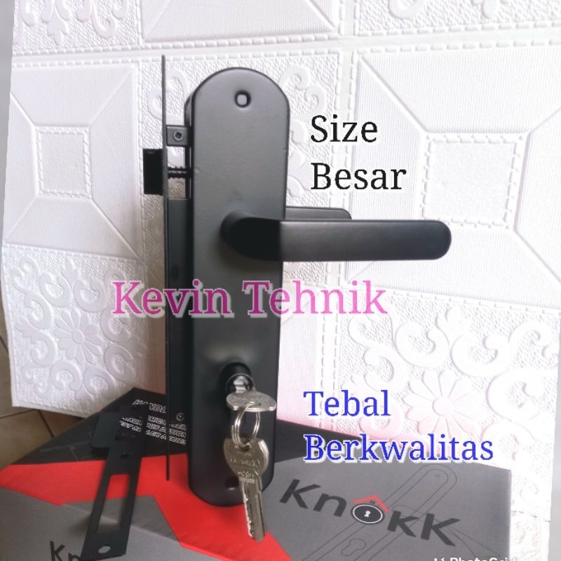 Descend Kunci Pintu Besar Set 25 Cm, Kunci Pintu Rumah Komplit, Handle Kunci Pintu Set