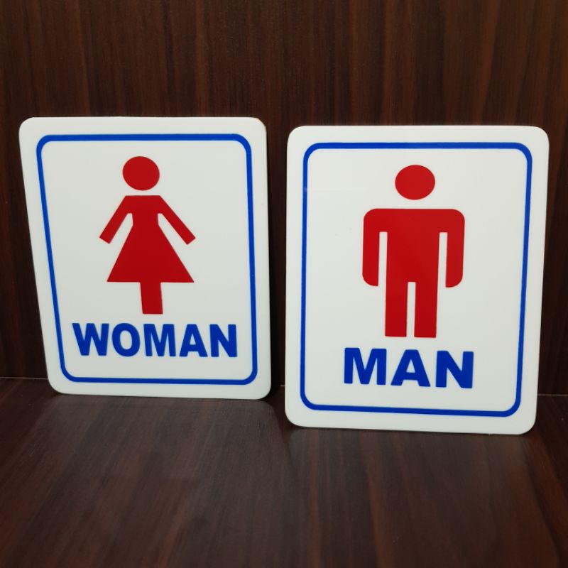 

Akrilik sign label WOMAN & MAN 12×10cm