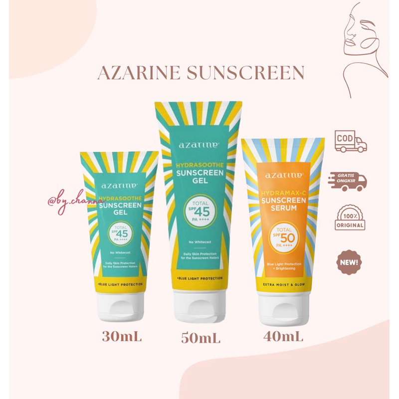 Azarine Sunscreen Series Blue Light & Hydramax-C