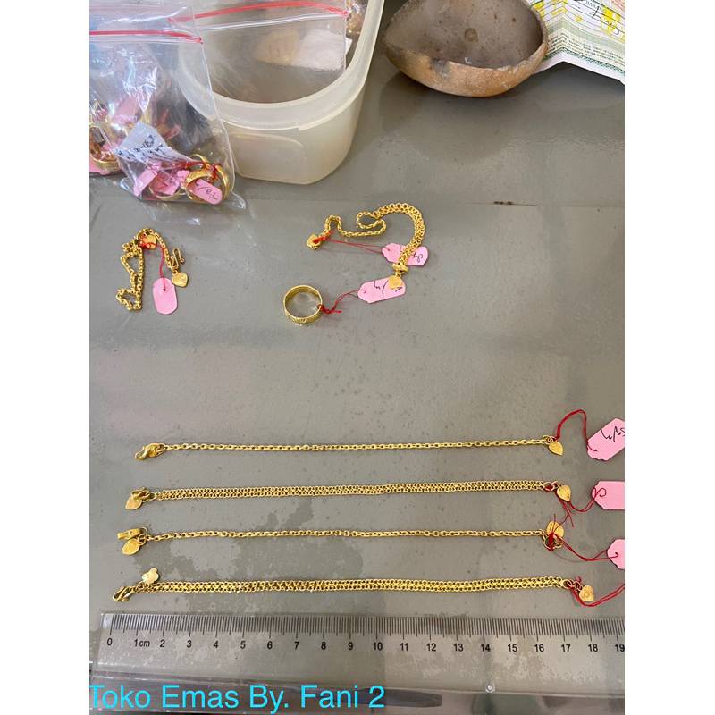 Gelang model medan dan medan dobel 5gr, mas 24k