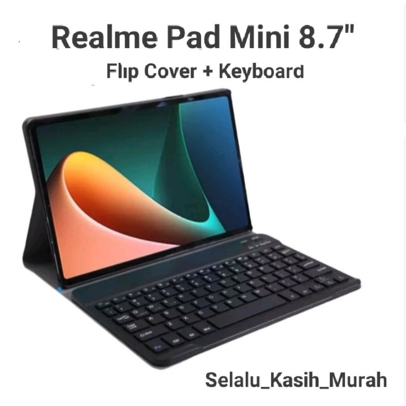 Case Realme Pad Mini / Casing Realme Pad Mini 8.7" / Flip Cover + Keyboard