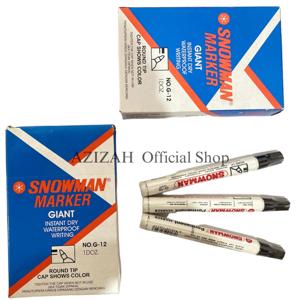 

SNOWMAN SPIDOL PERMANENT G-12 1 PACK ISI 12 PCS