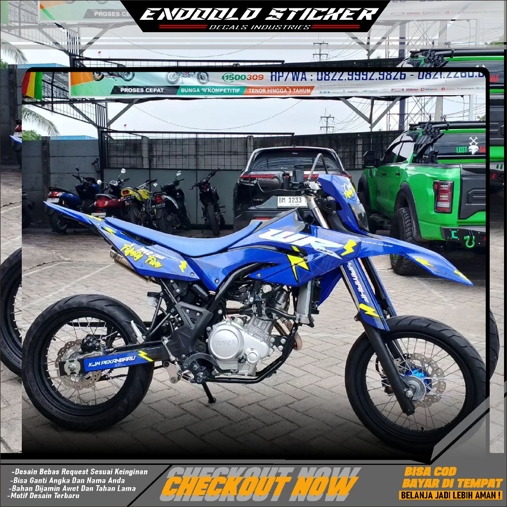 YAMAHA DECAL STIKER MOTOR WR 155 GLOSSY KEREN BISA CUSTOM DESAIN. variasi list dekal stiker yamaha w