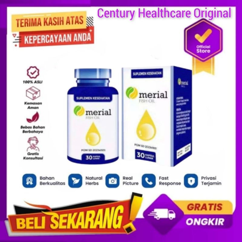 Merial Fish Oil Minyak Ikan Dengan Exstrak Pinus Merah Asli Original