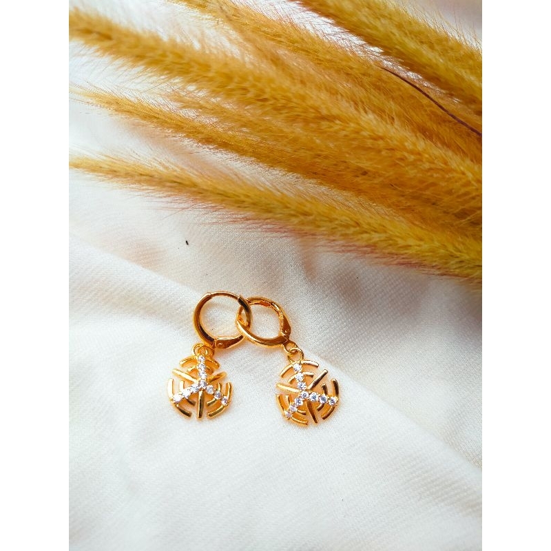 anting hias bulat permata (xuping)