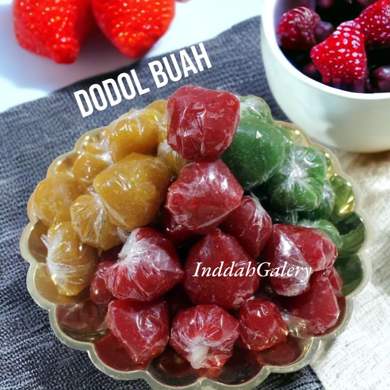

Dodol Buah buahan asem warna warni asli garut