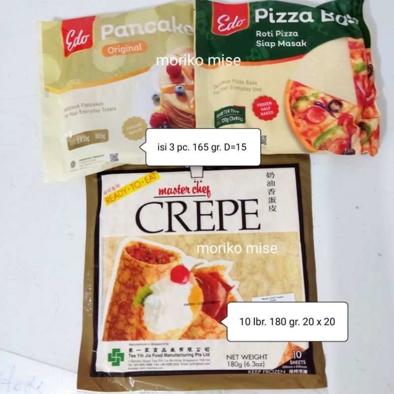 

[ EDO ROTI ] pizza base roti pizza mini / edo pancake original siap saji / master chef CREPE skin kulit crepe