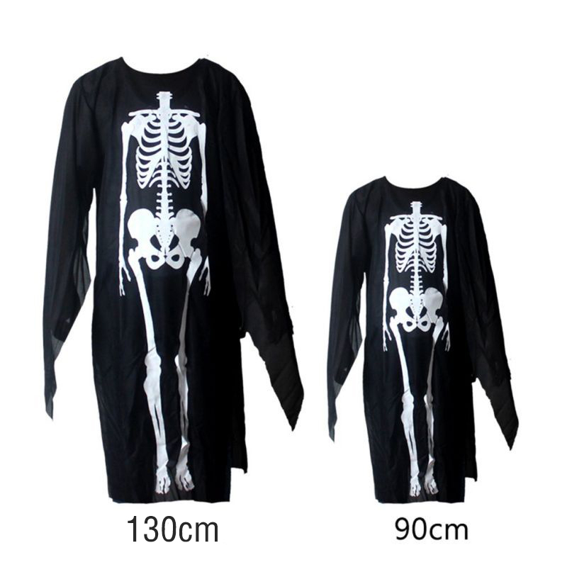 Kostum Tengkorak Anak Dewasa Baju Tengkorak Ghost Costume Horror Clothes Skull Ghost Costume Masquerade Skeleton Costume Suit