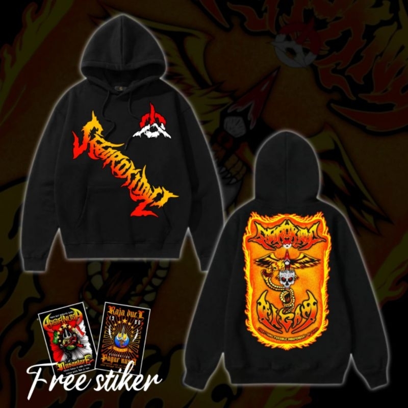 Hoodie Pagar Nusa Ligas Segoro Kidul Motif Orange FE4