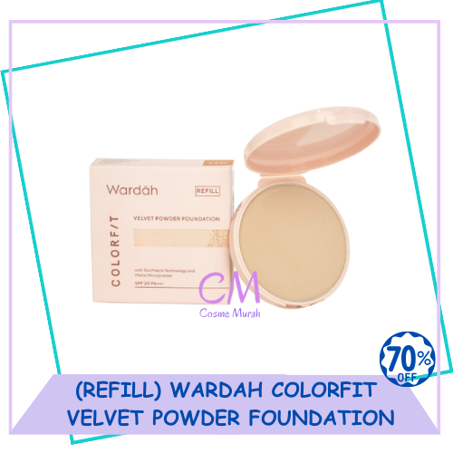 CM ✨ (REFILL) WARDAH COLORFIT VELVET POWDER FOUNDATION | Bedak Compact Bedak