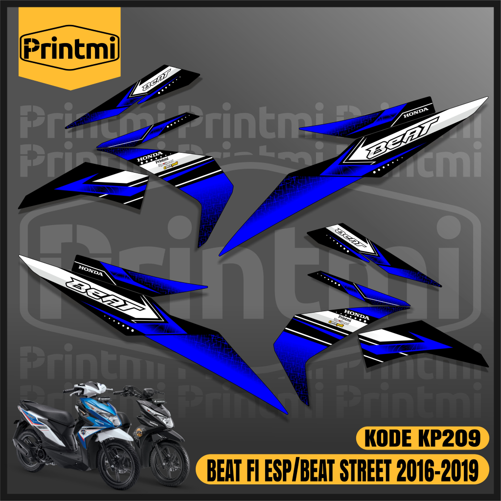 Printmi Stiker Striping Beat Street - Beat Esp 2016 2017 2018 2019 FI Eco Variasi Racing Motor Honda