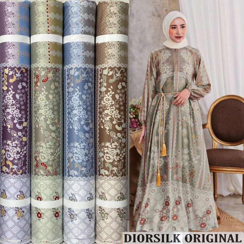 Kain Meteran Silk Dior Motif Paisley 0.50M
