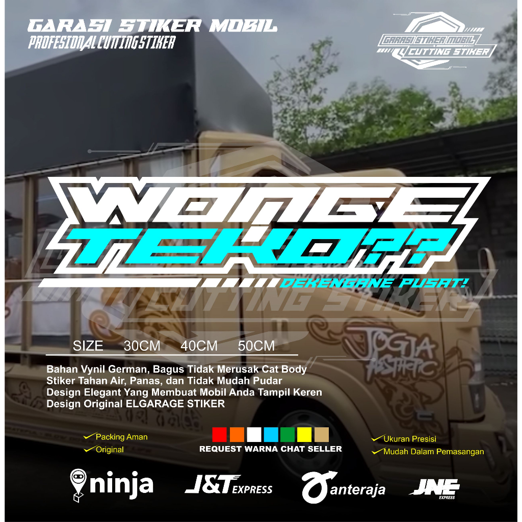 Stiker sticker kaca wonge teko stiker variasi kaca mobil truk pickup sticker wonge teko