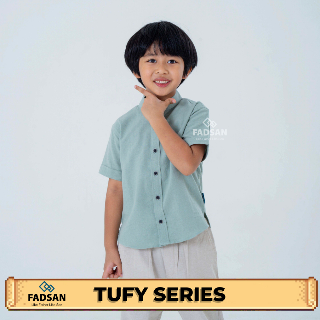 Fadsan Kemeja Koko Anak Bayi Lengan Pendek Terbaru Tufy Series FADSAN