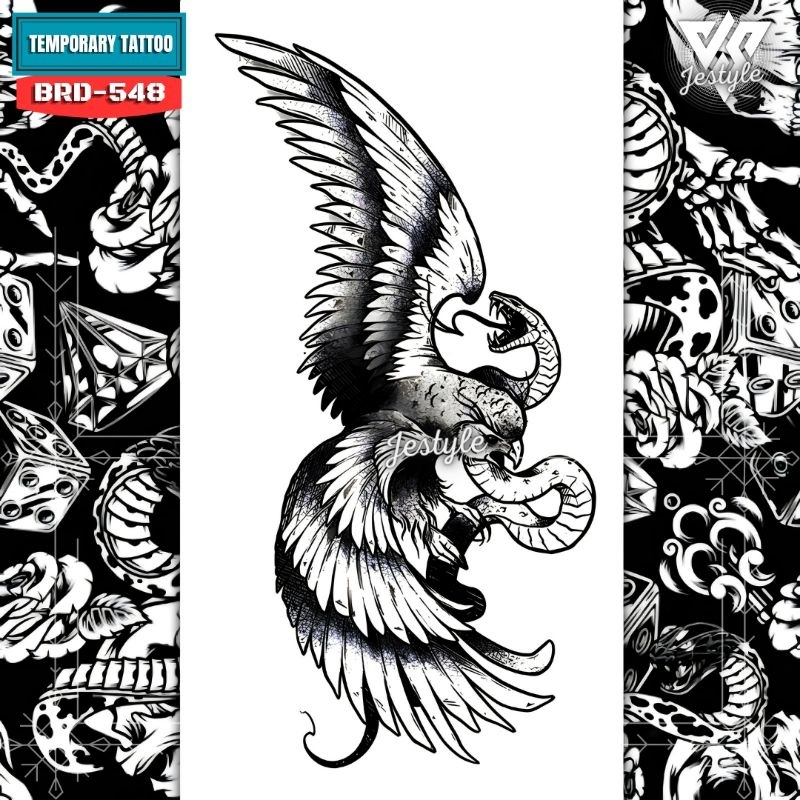 [BRD-548] Tato Temporer Temporary Tattoo Burung