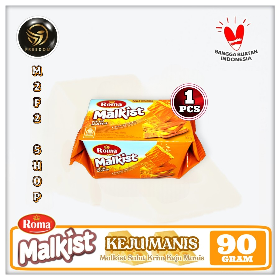 

Roma Biskuit Malkist Krim Keju Manis - 90 gr (Kemasan Satuan)