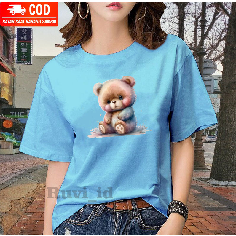 Ruvi_id-KAOS DISTRO / BELI 3 GRATIS HEADSET EXTRA BAS / KAOS BERUANG GEMOY / KAOS WANITA / KAOS PRIA