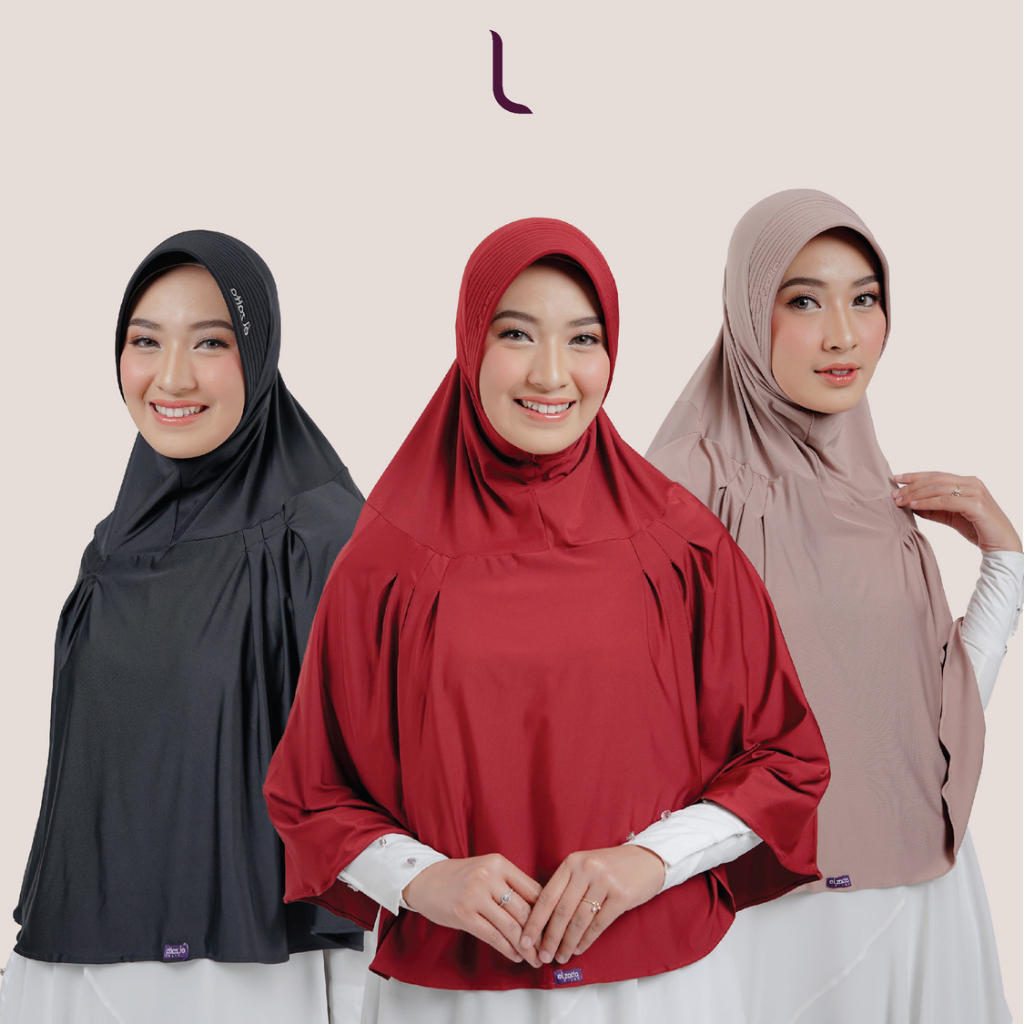 Elzatta Hijab Jilbab Kerudung Bergo Instan Jumbo Polos Saida Dazatta