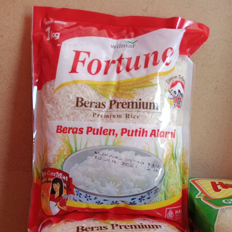 

beras premium merk fortune kemasan 1kg