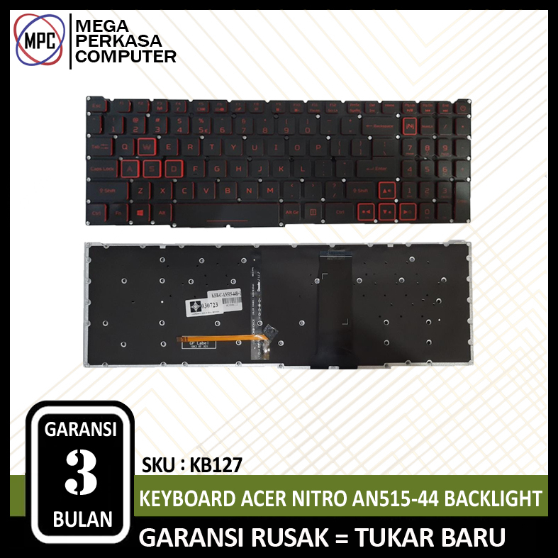 Keyboard Acer NITRO 5 AN515-43 AN515-44 AN515-54 AN515-55 Series Backlight