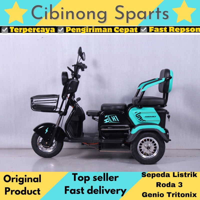 Sepeda Listrik Roda 3 Tricycle Genio Tritonic New Product Good Quality