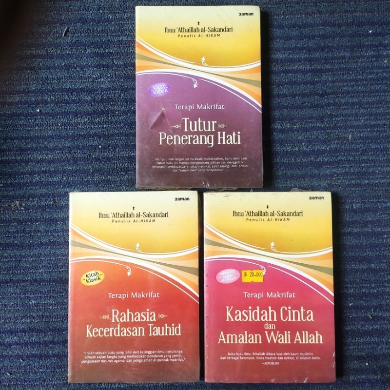 PAKET TERAPI MAKRIFAT - 3 Buku Karya Syaikh Ibnu Athailah As-Sakandari, Penulis Al-Hikam
