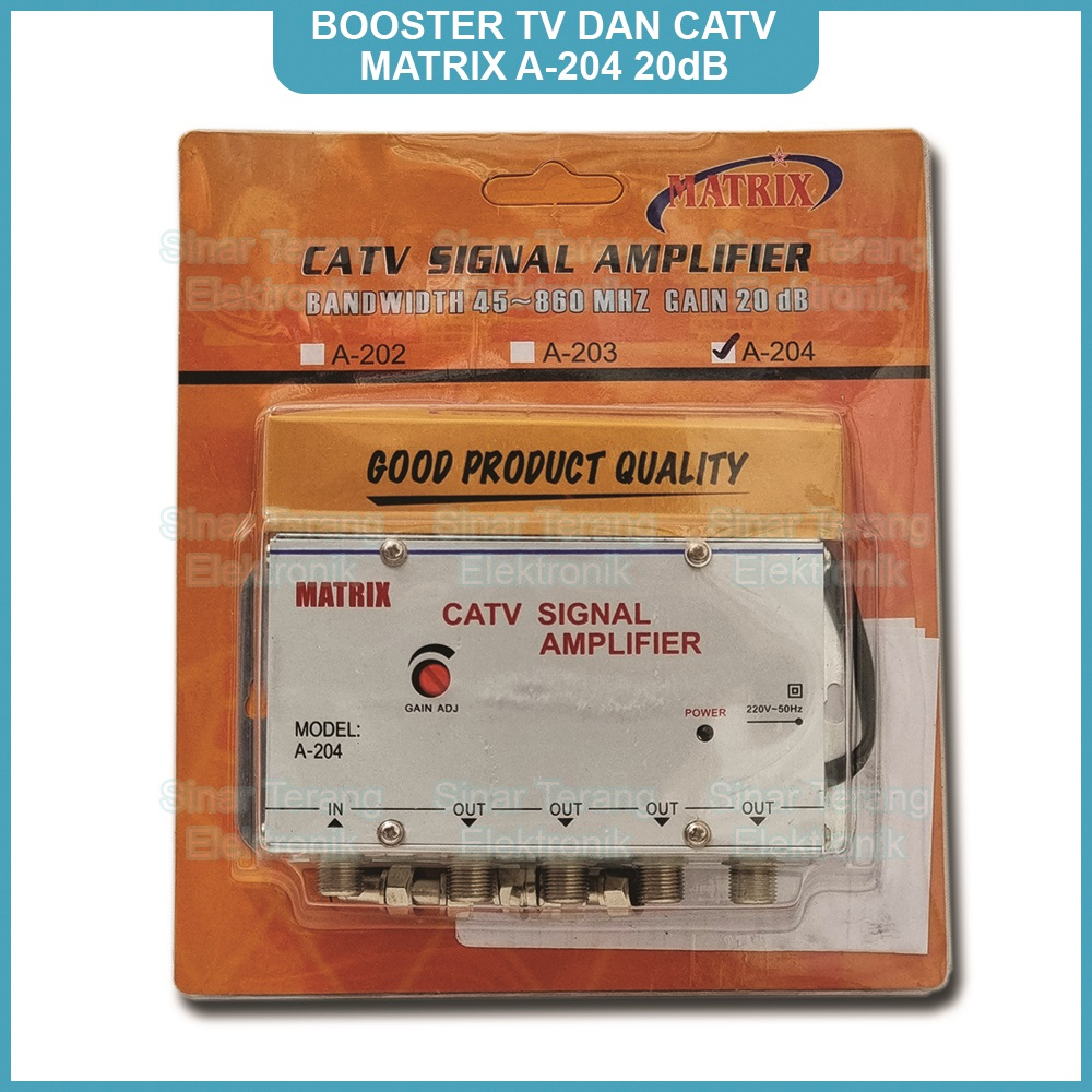 Booster TV dan CATV Matrix A 204 20dB