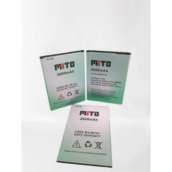 Batrai Baterai Batre Battery Mito Ba-00133 Mito A19 Kapasitas 2600Mah