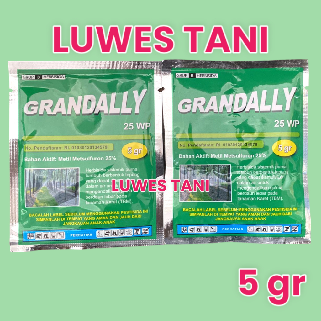 GRANDALLY 25 WP metsulfuron methyl sistem Pra Tumbuh Netto 5 gram