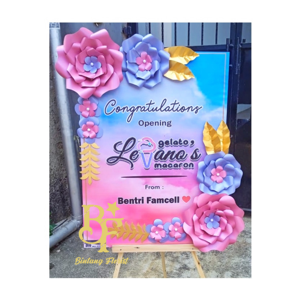 PAPAN BUNGA KERTAS / KARANGAN BUNGA KERTAS / JUAL BUNGA PAPAN KERTAS MURAH / KARANGAN BUNGA PAPAN KE