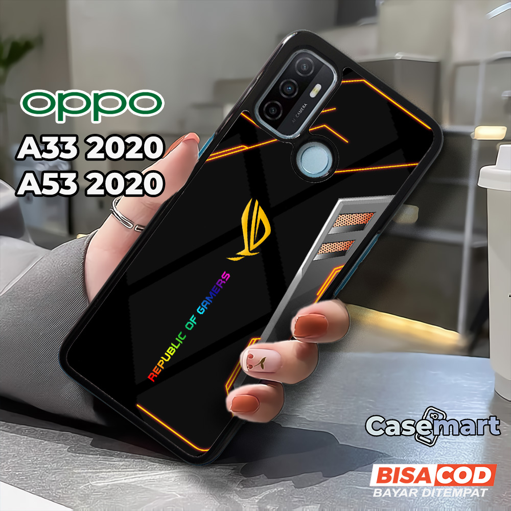 Case Oppo A33 2020 A53 2020 Casing Oppo Oppo A33 2020 A53 2020  Casemart [ROG1] Case Glossy Case Aes