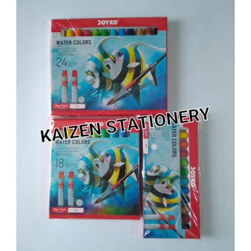 

CAT AIR/ WATER COLORS 6ml JOYKO 24, 18, 12 WARNA