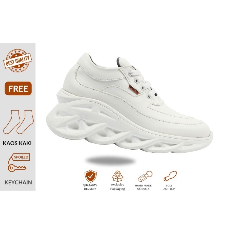 Spoiled - Gavesha - Sepatu Sneakers Wanita Korea Putih Tinggi