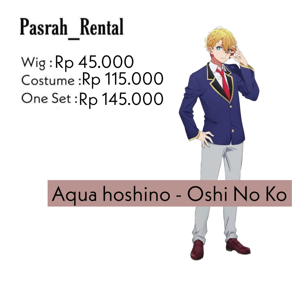 SEWA RENTAL COSTUME /COSPLAY AQUA HOSHINO