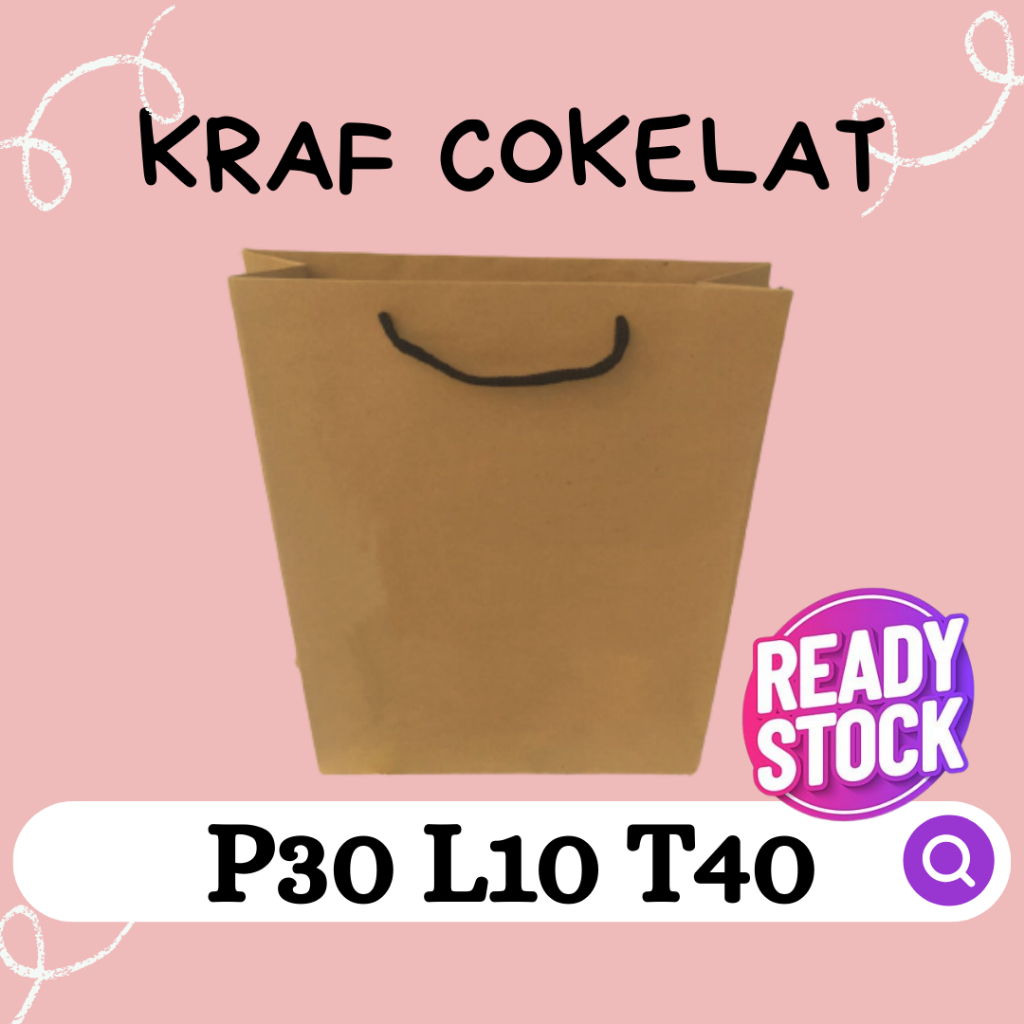 

Paper Bag Murah, Paper Bag Jumbo Polos Size P30 L10 T40 MIN ORDER 10PCS Bahan Kraf Cokelat Ready Stok