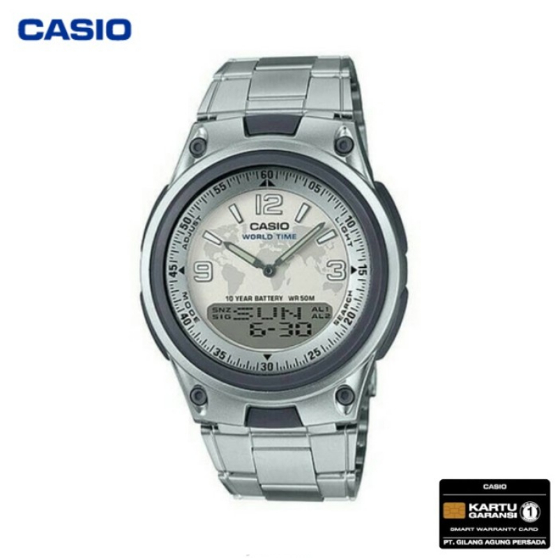 JAM TANGAN PRIA CASIO AW-80D-7A2 ORIGINAL - AW80D PUTIH SILVER CASIO ORIGINAL jam tangan casio