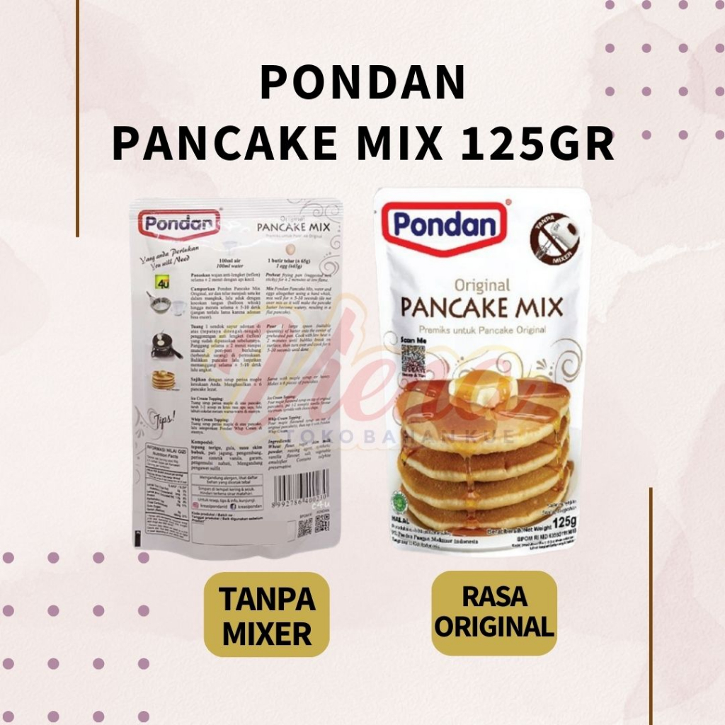 

Pondan Pancake Mix 125gr - Tepung Premix Pancake