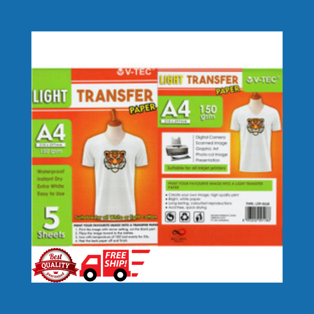 

KERTAS FOTO LIGHT TRANSFER PAPER VTEC 150GSM