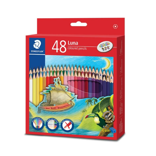 

Pensil Warna Staedtler Luna 48 Warna Classic Free Rautan