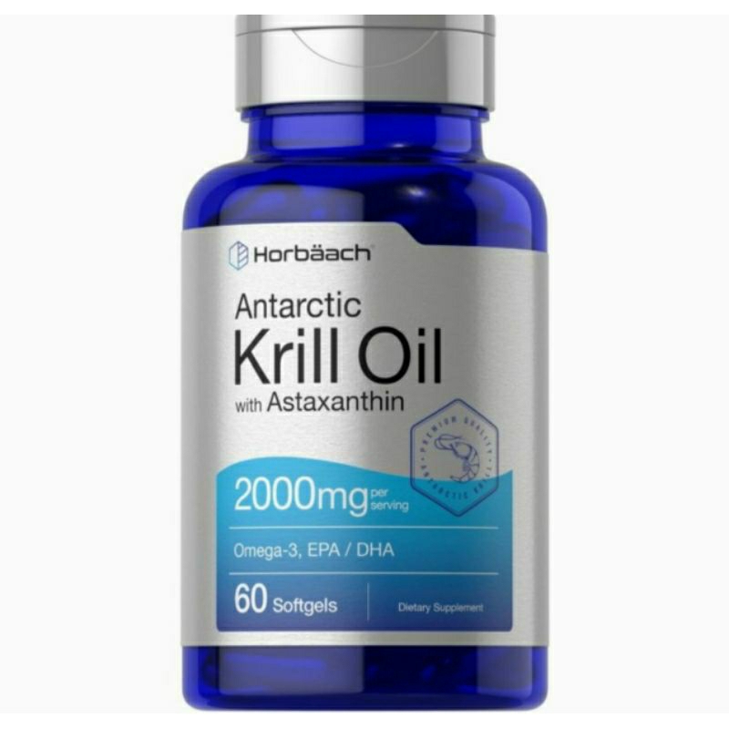 Horbaach antarctic krill oil astaxanthin 2000mg 2000 mg 60