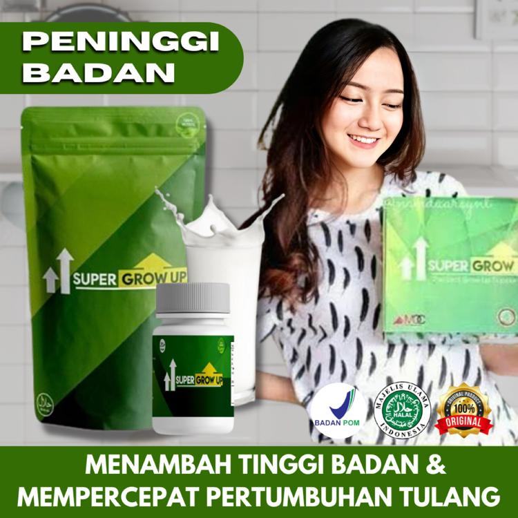 

Obat Peninggi Badan Super Grow Up Susu Kalsium Terbaik Original Untuk Anak & Dewasa Lebih Ampuh Dari Zevit grow Hyper grow Menambah Tinggi Badan 2-12 cm Dalam Seminggu