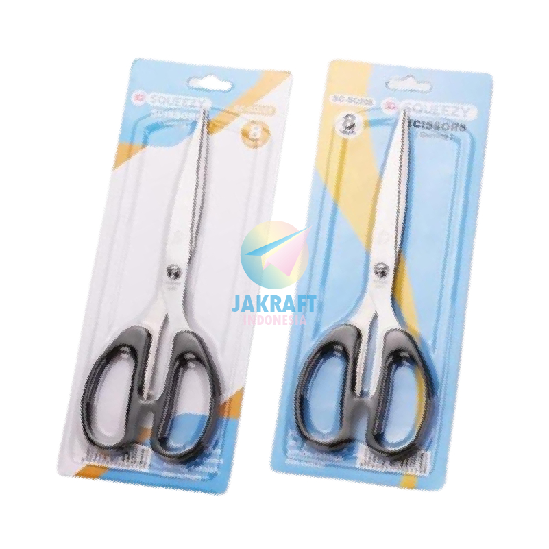 

(1 Pcs) Gunting Kertas Besar 21 Cm SQUEEZY SC-SQ208 Scissors Serbaguna Tajam Stainless Steel